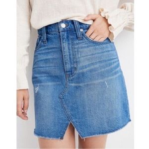 Madewell Rigid Denim A-Line Mini Skirt Size 24